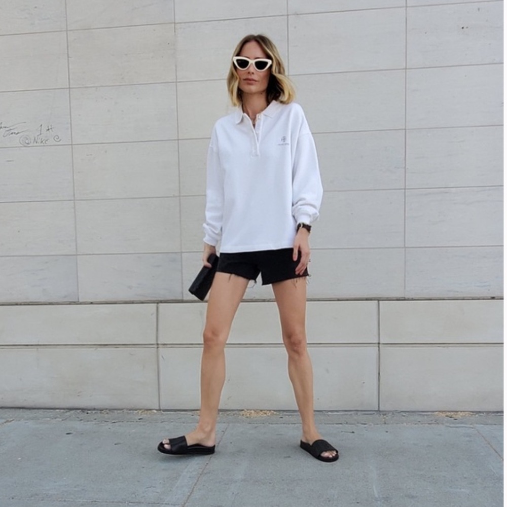 Anine Bing Tatum Sweatshirt in Ivory